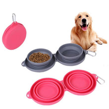 FlexiFeast™ | Pets Double Rubber Foldable Bowl