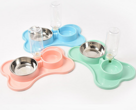 Pet automatic drinking water double bowl