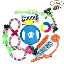 12-piece pet rope toy set