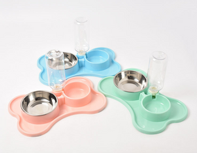 Pet automatic drinking water double bowl