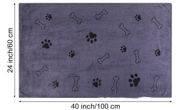 Pet Microfiber Printed Bath Towel