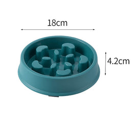 Petal-shaped Plastic Pet Slow Feeding Bowl